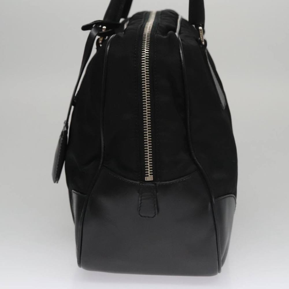 PRADA Shoulder Bag Nylon Leather Black Silver Auth 109083 - Picture 5 of 16